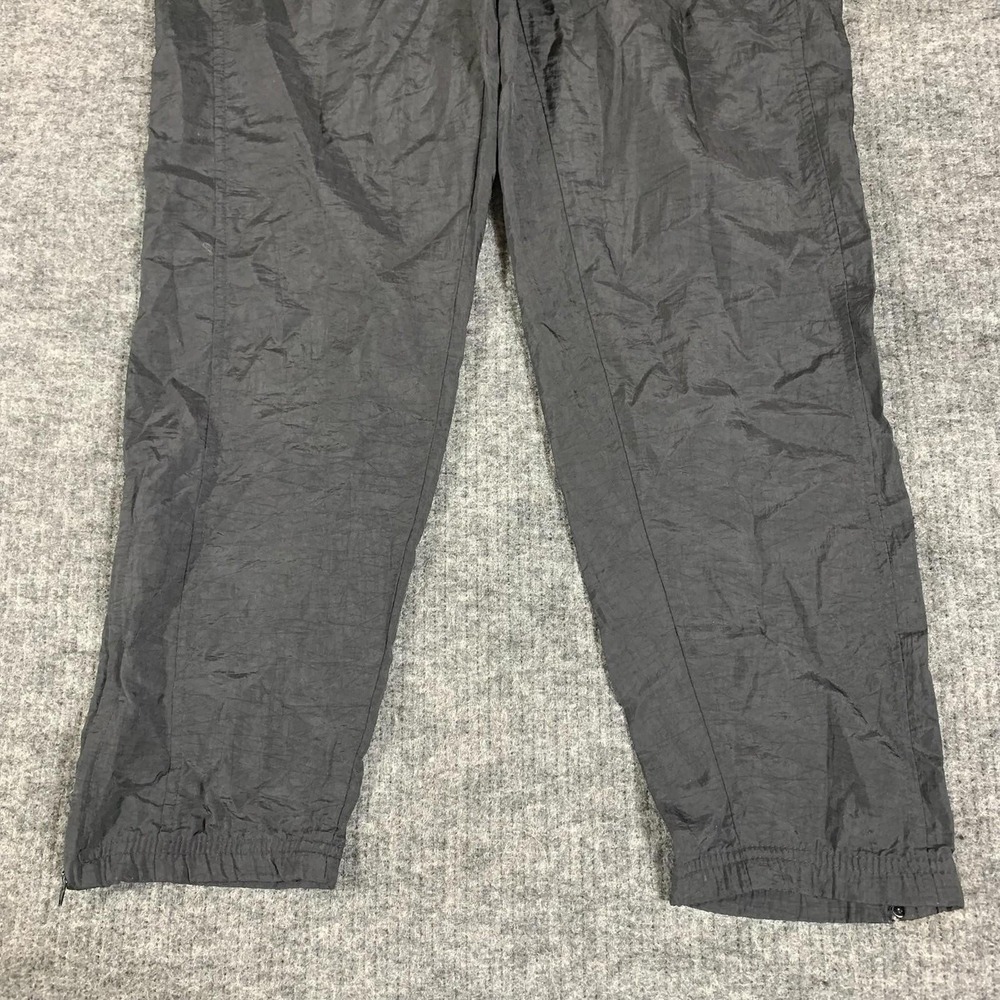 VTG Reebok Pants Mens Small Black Track Pants Taffeta Drawstring 90s Retro Baggy - Picture 3 of 12